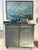 Wood Early 20th Century Blue Painted 2 Door Buffet, With 2 Drawers, Original Paint For Sale - Image 7 of 7