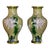 Vintage Chinese Cloisonne Enamel Vases Pair Mirrored Floral Chrysanthemum Mums For Sale