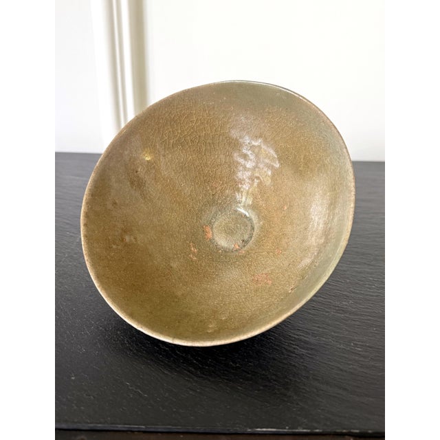 Celadon Ceramic Lotus Bowl Korean Goryeo Dynasty with Tomobako For Sale - Image 9 of 15