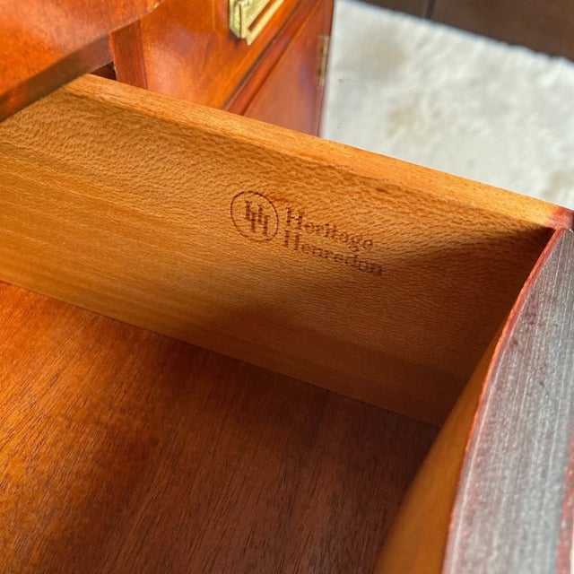 1950s Henredon Crotch Mahogany Sideboard | Buffet | Statement Credenza For Sale - Image 9 of 11