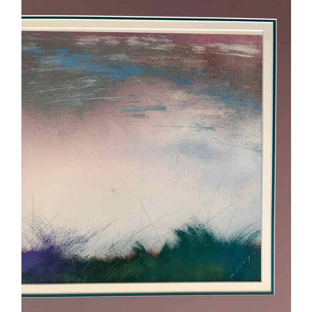 Late 20th Century Original Aleah Koury Pastel Mixed Media Artwork 44"x23" Triple Matted For Sale - Image 5 of 14