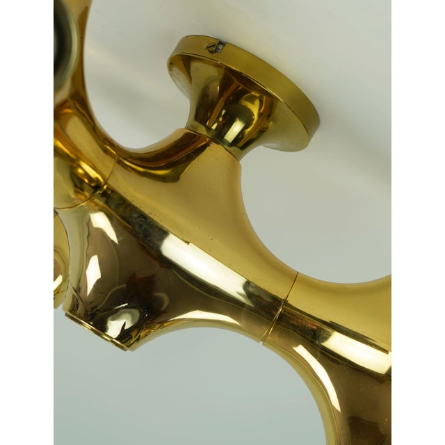 Space Age Sputnik Gemini Ceiling Light in Gold-Colored Plastic from Cosack Leuchten, 1970s For Sale - Image 10 of 18