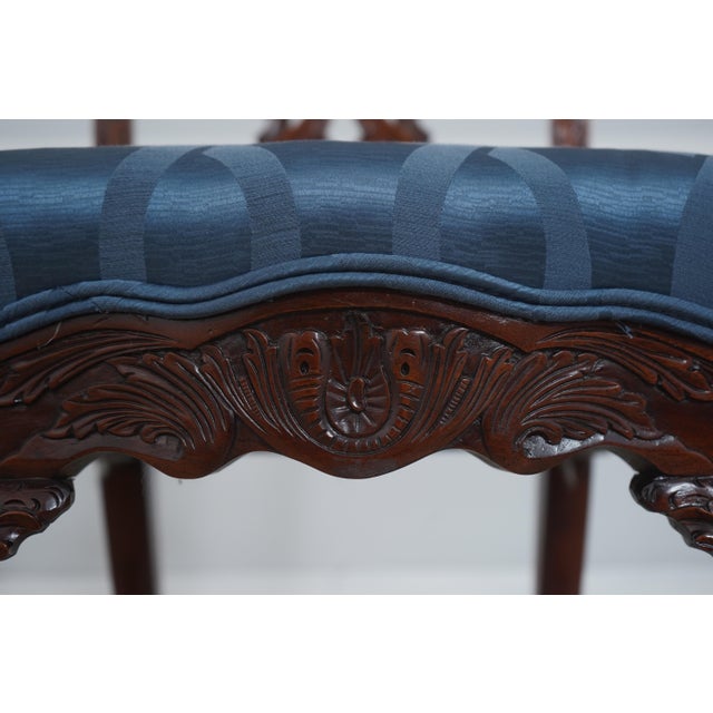 Set of 8 Maitland Smith Mahogany Dining Chairs For Sale - Image 16 of 18