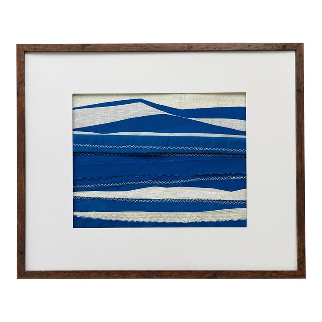 Contemporary Semi-Abstract​ Mixed Media Nautical Sailcloth Landscape​ - By JJ-Hogan | Where the Ethos Is Positive For Sale