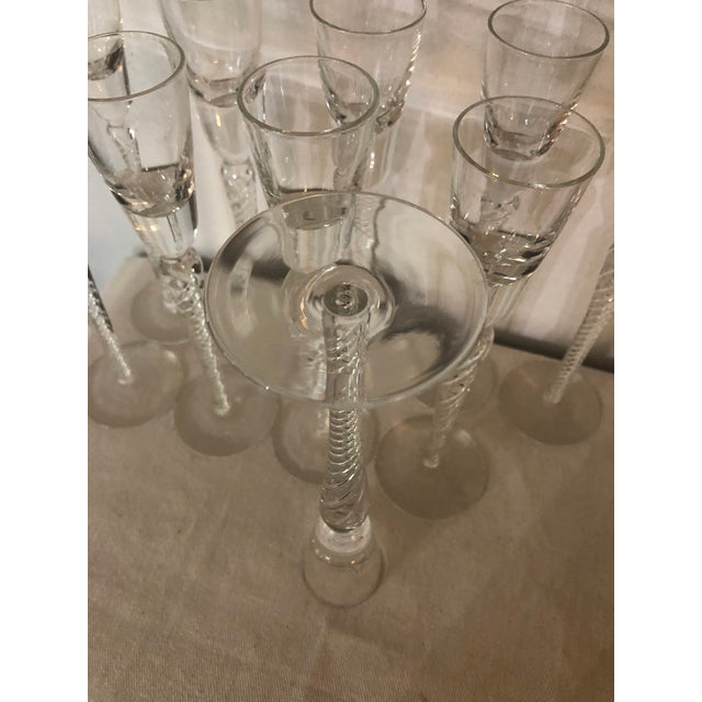 Glass Mid Century Stuart Crystal “Iona” Long Stem Cordials - Set of 10 For Sale - Image 7 of 10