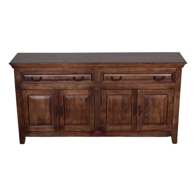 Jamya 69" Solid Wood Sideboard, Walnut For Sale