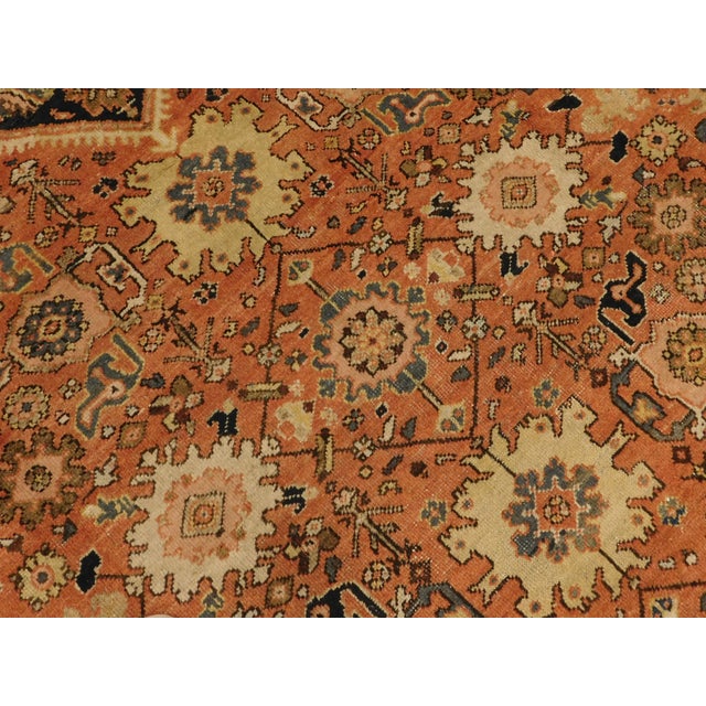 Genuine Hand Knotted Authentic Antique Persian Mahal Rug 12'x 8'10" For Sale - Image 13 of 18