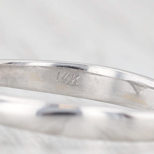0.65ct Round Diamond Solitaire Engagement Ring 14k White Gold Size 8.25 For Sale In Greensboro - Image 6 of 8