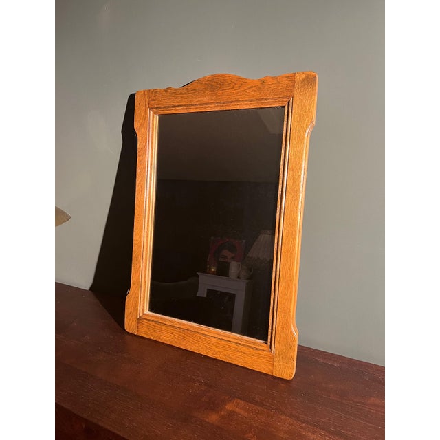 Mid-Century Modern Mid-Century Wall Mirror with Rustic Wood Frame, 1960s For Sale - Image 3 of 5