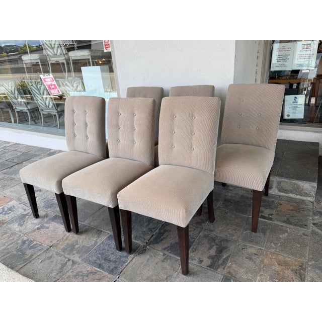 Wood Mitchell Gold Contemporary Dining Chairs, Set of Six For Sale - Image 7 of 12