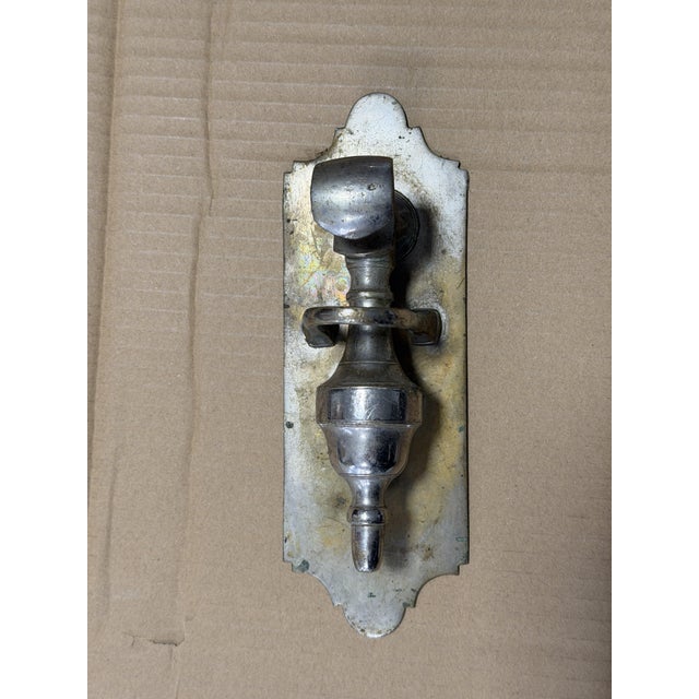 Late 18th-century door knocker, silver-plated bronze, originating from Archidona, Andalusia, We are offering an identical...