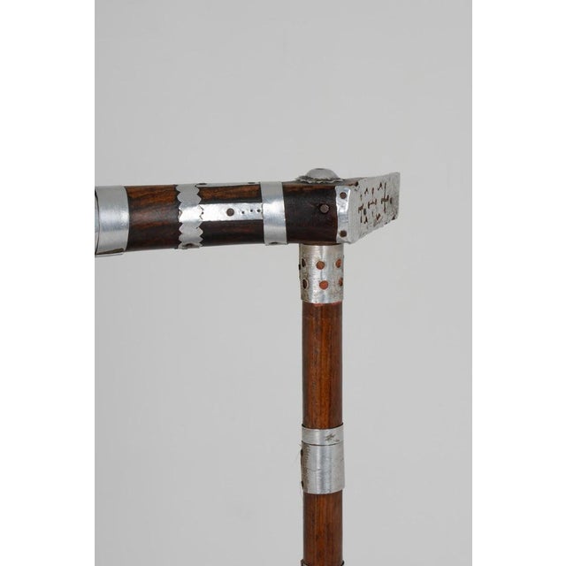 20th Century Chair with Hammered Metal Decoration For Sale - Image 9 of 12