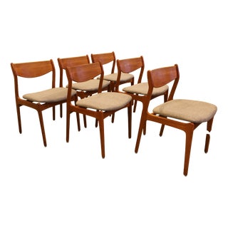 Vintage Teak Chairs by Jørgensen for Farsø Stolefabrik, 1960s, Set of 6 For Sale