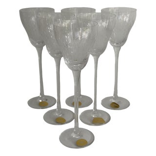 Romance Straw Glass Schnapps Glass on a Stand by Björn Wiinblad for Rosenthal Studio Line, Germany 1960s, Set of 6 For Sale