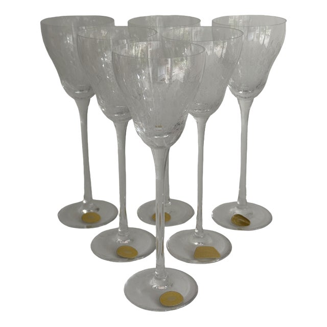 Romance Straw Glass Schnapps Glass on a Stand by Björn Wiinblad for Rosenthal Studio Line, Germany 1960s, Set of 6 For Sale