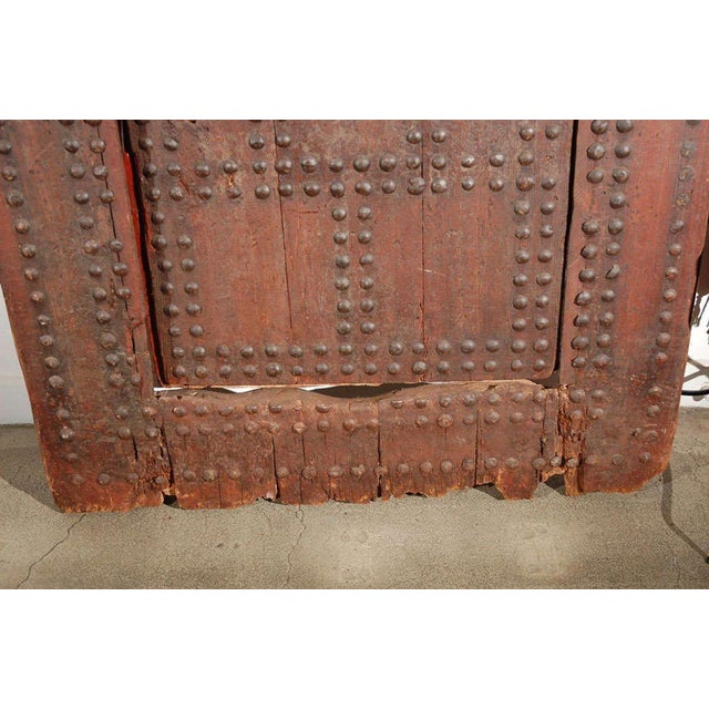 Mid 19th Century Antique Large Moroccan Moorish Antique Ryad Studded Door 19th C. For Sale - Image 5 of 18