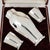Silversmith Saint Medard, Paris, crafted this exquisite Art Deco barware ensemble circa 1940, still in its original gift...