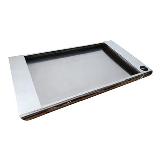 1970's Silvio Coppola Allesi Tiffany Serving Tray/ Stainless Steel Servingware For Sale