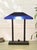 Vintage Postmodern Cobalt Blue and Black Double Arm Desk Lamp For Sale - Image 4 of 11
