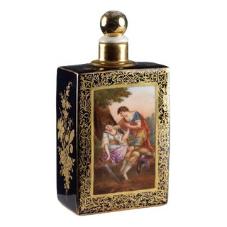 Porcelain Bottle with Paintings of Mythological Scenes For Sale