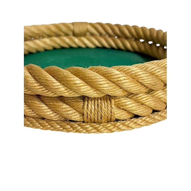 Mid 20th Century Vintage Rope Tray Attributed to Adrian Audoux & Frida Minet For Sale - Image 5 of 13