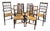 Harlequin Kitchen Dining Chairs, 1880, Set of 8 For Sale