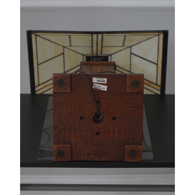 Stickley Harvey Ellis Mission Oak Slag Glass Lamp For Sale - Image 10 of 11