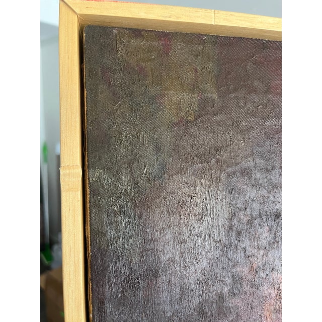 Mexican Modernist Bodegon Fruitas Still Life Oil Signed, Circa 1960s, Framed For Sale - Image 10 of 12