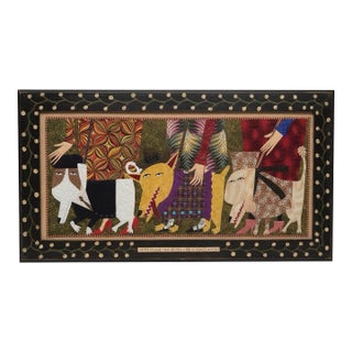 Chris Roberts-Antieau - Dressed Up Dogs - Original Folk Art For Sale