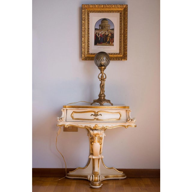 Antique Art Nouveau Liberty Table Lamp With Crystal Sphere, 1900s For Sale - Image 11 of 12