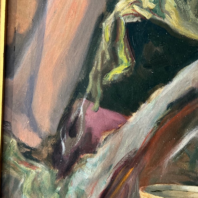 20 Th Century American School Oil on Canvas Floral Still Life Signed Framed by Jules Zugbe For Sale - Image 9 of 11