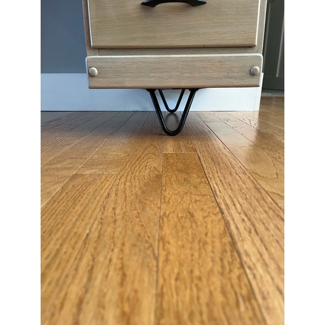 1950s 1950s MCM Oak Writing/ Student Desk For Sale - Image 5 of 8