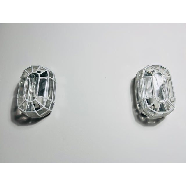 Pair of Glass Wall Lamps by Glashütte Limburg, 1960s For Sale - Image 10 of 12
