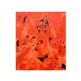 From Joan Miro by Jacques Prévert and Georges Ribemont-Dessaes, Plate VI, 1956 For Sale