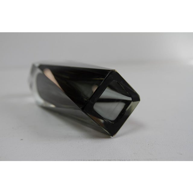 Italian Murano Faceted Sommerso Glass Vase by Flavio Poli for Alessandro Mandruzzato, 1970s For Sale - Image 6 of 16