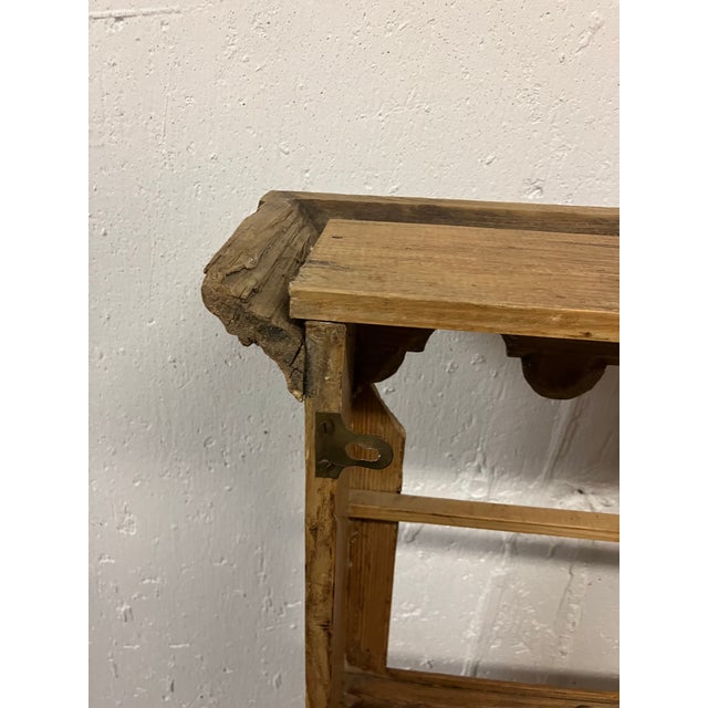 19th Century English Pine Plate Rack With Three Tiers and Scalloped Apron For Sale - Image 4 of 11