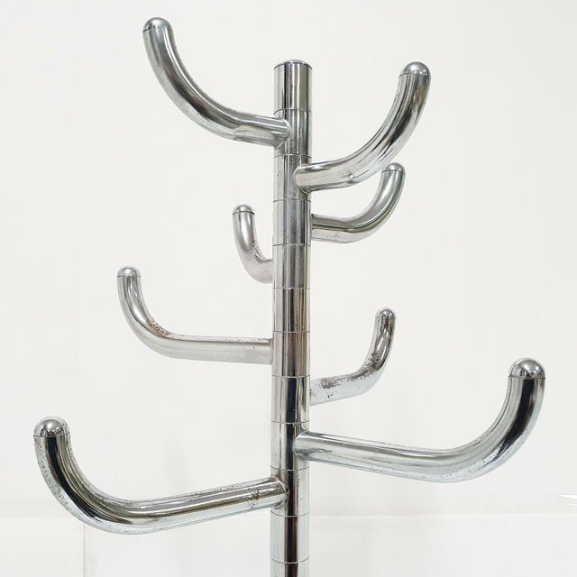 Vintage Space Age Coat Rack in Chrome Steel, 1970s For Sale - Image 10 of 10