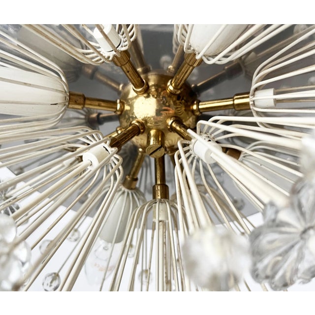Mid-Century Austrian Flower Snowflake Pendant Lamp by Emil Stejnar for Rupert Nikoll, Vienna, Austria, 1950s For Sale - Image 10 of 18