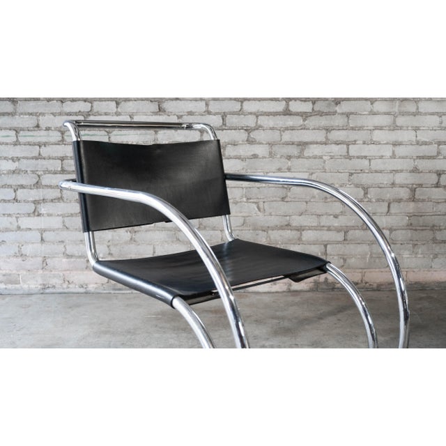 Vintage Mid Century Chairs Mies Van Der Rohe 'Mr20' Attr. Chairs - A Pair For Sale - Image 9 of 18