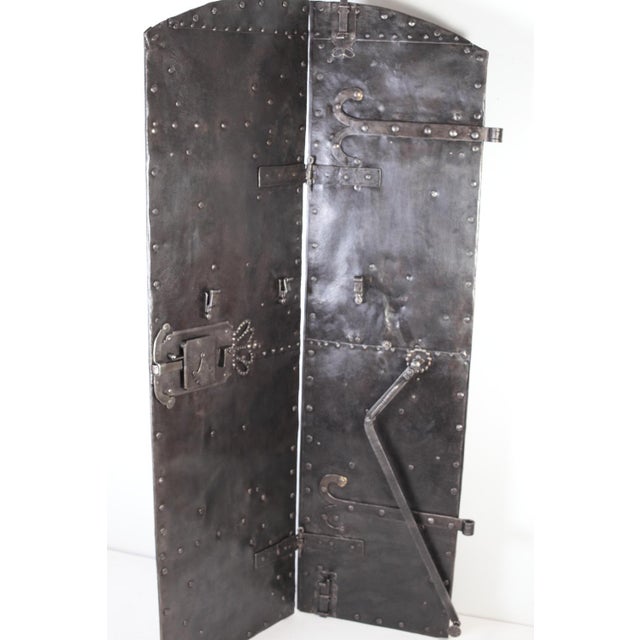 Antique Iron Clad Folding Door, Bohemia, 1760s For Sale - Image 4 of 18