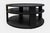 1980s Vintage Circular Wooden Coffee Table in Black Finish For Sale - Image 5 of 6