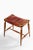 Josef Frank Stool in Mahogany and Leather by Josef Frank, 1950s For Sale - Image 4 of 6