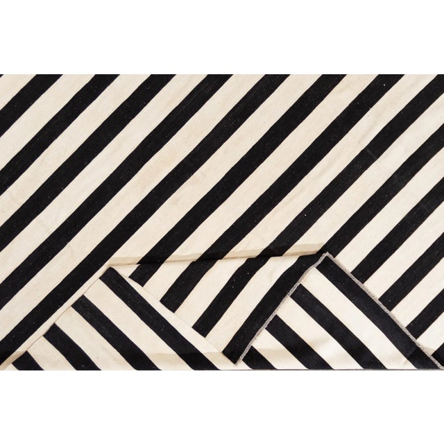 Apadana 21st Century Contemporary Striped Kilim Rug For Sale - Image 10 of 11