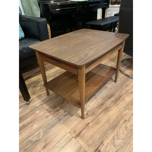 1970s Mid Century Modern Wooden End Table For Sale - Image 4 of 7