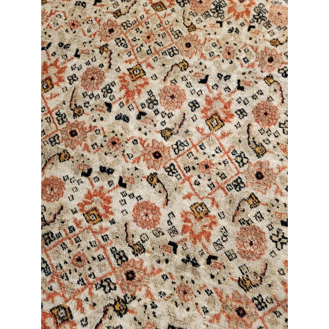 Late 19th Century Antique Tabriz Carpet, Hadji Jalili Persian Rug, Earth Tones, Ivory, Rust, Navy For Sale - Image 5 of 13