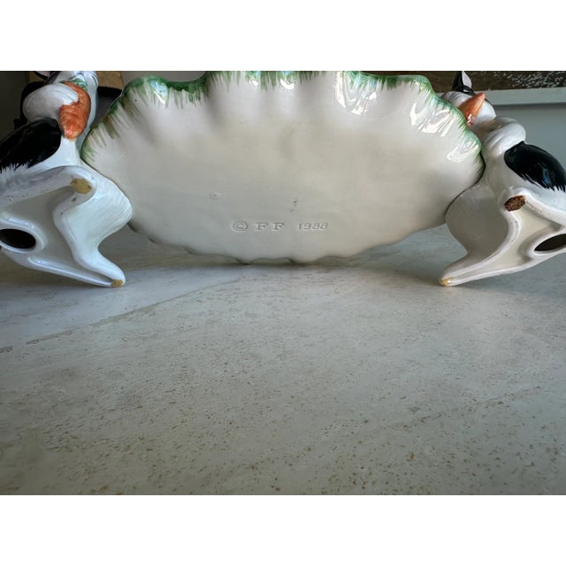 Ceramic Fitz & Floyd Bunny Rabbit Cracker Server Plate For Sale - Image 7 of 7