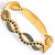 Modern Modern Style Sapphire Gemstone & Gold Bangle Bracelet For Sale - Image 3 of 7