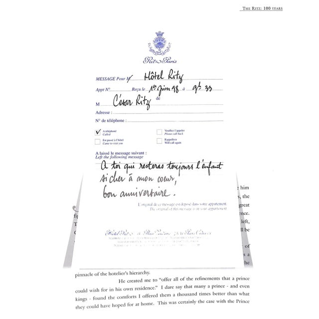 Navy Blue "Happy Birthday Ritz! Ritz Paris 100 Years 1898-1998" For Sale - Image 8 of 12