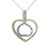 18K White Gold Diamond & Sapphire Double Heart Pendant Elevate your style with this elegant 18K White Gold Diamond &...