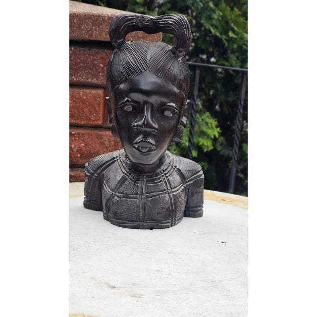 Brown Vintage Wooden Figurine, 1970s For Sale - Image 8 of 8